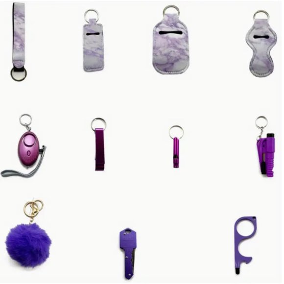 Accessories - 11pcs Self Defense Keychain (Purple)